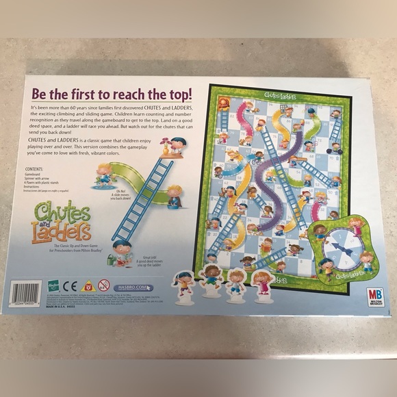 Vintage 2004 Chutes and Ladders Hasbro Milton Bradley Children’s Board Game - Picture 5 of 6